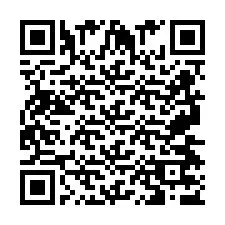 Codice QR per il numero di telefono +2697477633