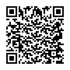 QR-code voor telefoonnummer +2697477696