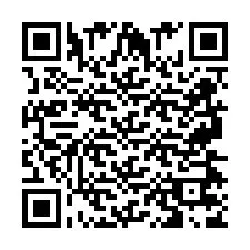 QR код за телефонен номер +2697477806