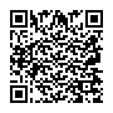 QR-koodi puhelinnumerolle +2697477818