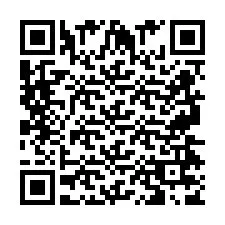 Codice QR per il numero di telefono +2697477856