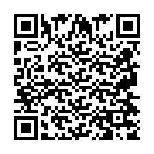 Codice QR per il numero di telefono +2697477862