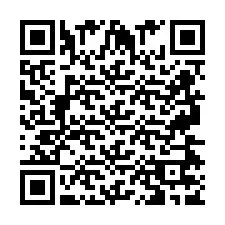 QR код за телефонен номер +2697477902