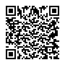 Código QR para número de telefone +2697477922