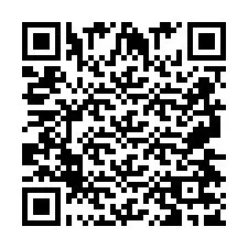 QR-code voor telefoonnummer +2697477963