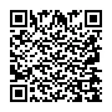 QR-code voor telefoonnummer +2697478188