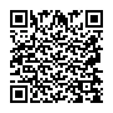 QR код за телефонен номер +2697478512