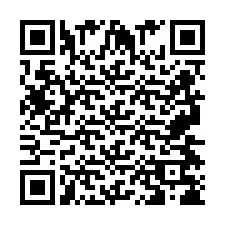 QR код за телефонен номер +2697478627