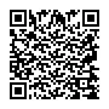 QR код за телефонен номер +2697478702