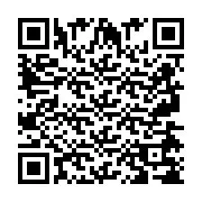 Codice QR per il numero di telefono +2697478784