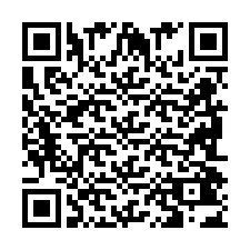 Código QR para número de telefone +2698043462