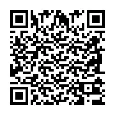 Código QR para número de telefone +2698103608