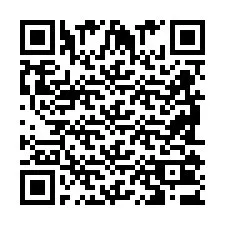 Código QR para número de teléfono +2698103629