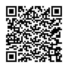 QR код за телефонен номер +31707568021