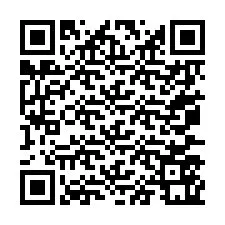 QR Code สำหรับหมายเลขโทรศัพท์ +67077561334