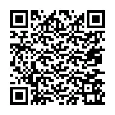 QR Code สำหรับหมายเลขโทรศัพท์ +67077561387